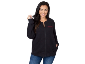 Ug Apparel Ohio State Buckeyes Women's Quilted Zip Up Jacket