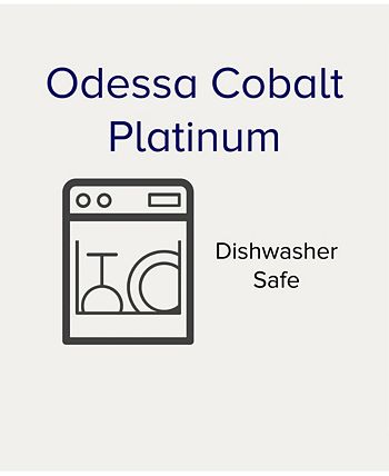 Noritake - Odessa Cobalt Platinum 5 Pc Place Setting