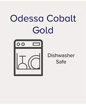 Noritake - Odessa Cobalt Gold Tea Pot, 43 Oz.