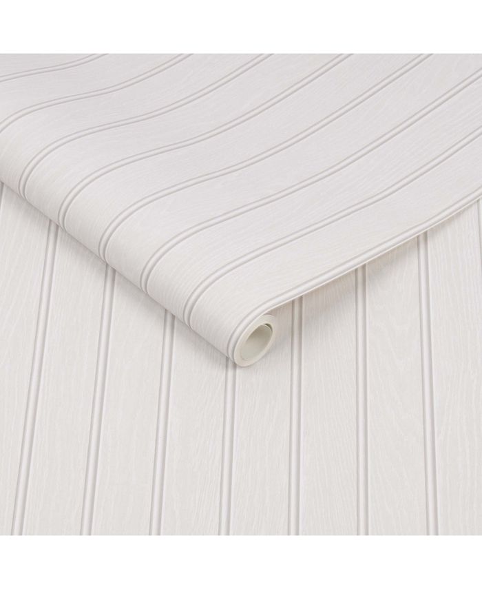 Transform Faux Beadboard Peel and Stick Wallpaper, 216" x 20.5" Macy's