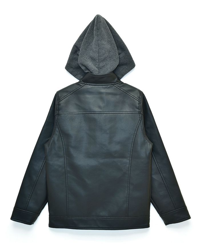 Ring of Fire Big Boys Raging Biker Jacket with Fleece Hood, Made For ...