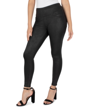 Seven7 Petite Coated Pull-On Leggings