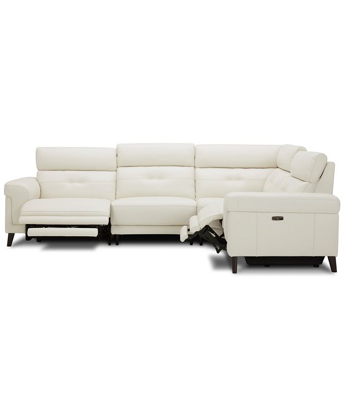 Furniture CLOSEOUT! Jazlo 4Pc. Leather Sectional with 2 Power