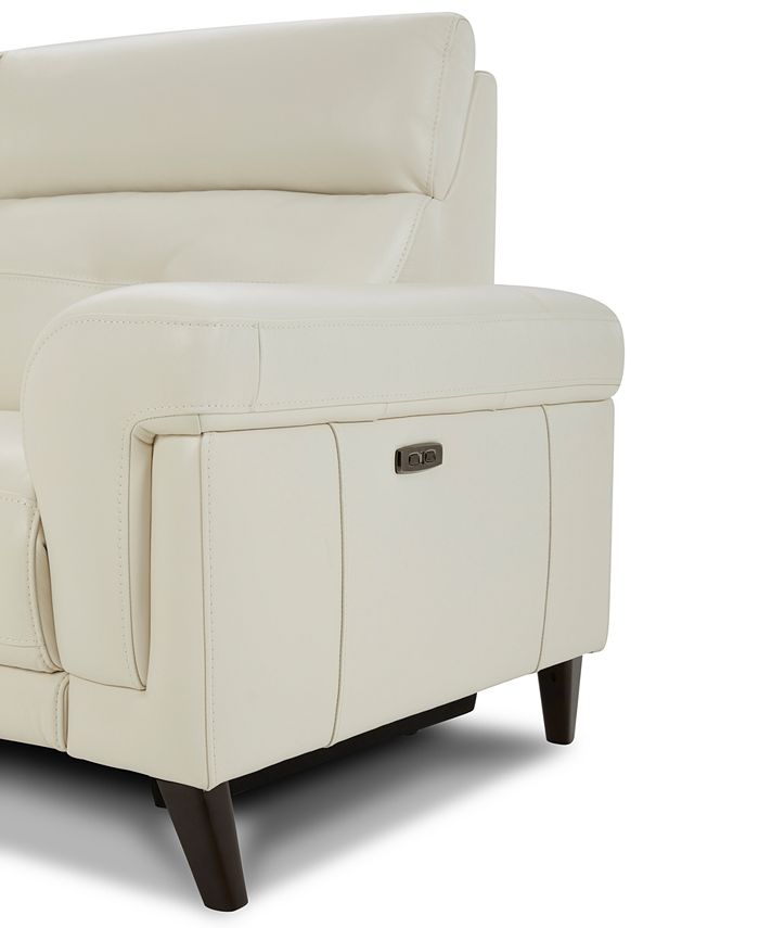 Furniture Jazlo 3Pc. Leather Sectional with 2 Power Recliners, Created