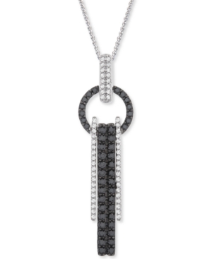 image of Black & White Diamond Circle Vertical Drop 18