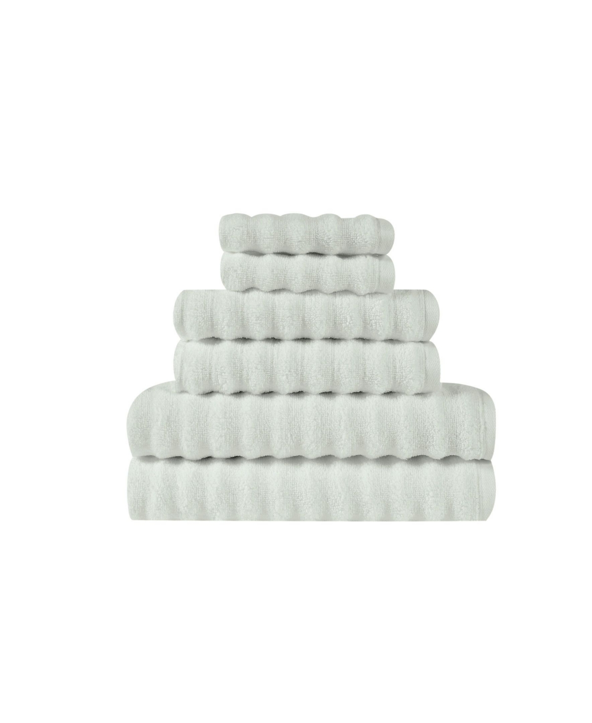 Truly Soft Zero Twist 6 Pieces Towel Set In Gray 2