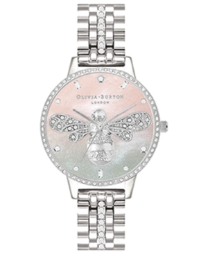 image of Olivia Burton Women-s Sparkle Bee Stainless Steel Bracelet Watch 30mm