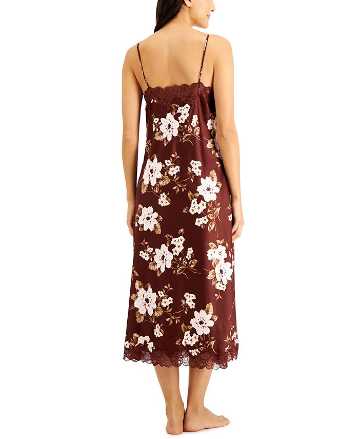 INC International Concepts LaceTrim Long Nightgown, Created for Macy's