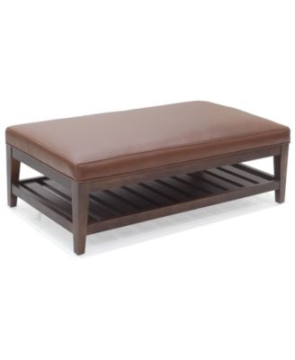 Furniture - Eliqueen 46" Leather Cocktail Ottoman