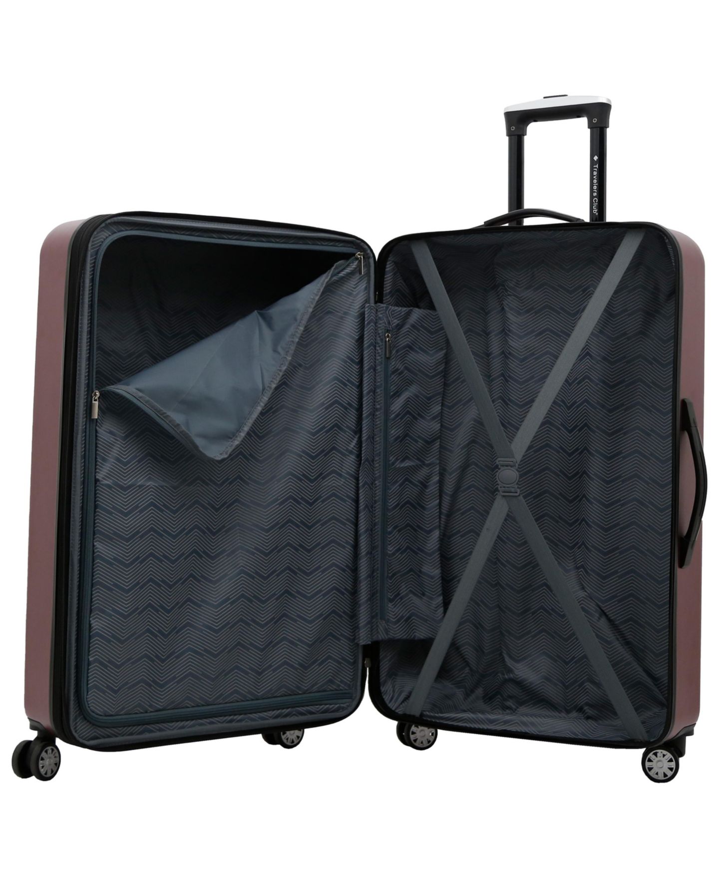 Чемоданы Travelers Club 3-Pc. Shannon Spinner Expandable Luggage Set, цвет: Бордовый — фото 2
