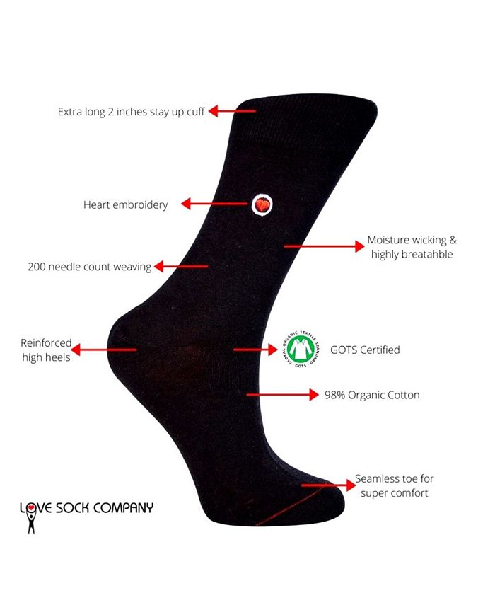 Love Sock Company Women's Cotton Seamless Toe Trouser Socks, 3 Pack ...