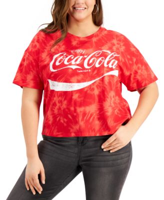 Love Tribe - Plus Size Tie-Dyed Graphic Coca-Cola Print T-Shirt