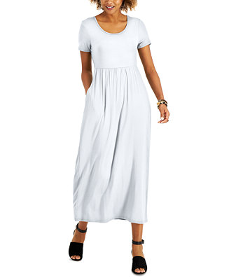 Style & Co Petite Seamed-Waist Maxi Dress, Created for Macy's & Reviews ...