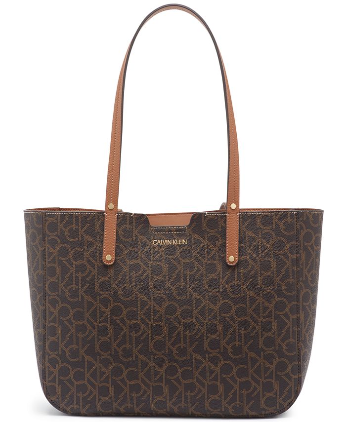 Calvin Klein Dilan Medium Logo Tote & Reviews - Handbags & Accessories -  Macy's