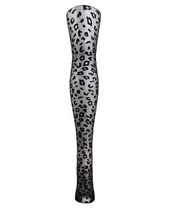 MeMoi Women's Leopard Print Pattern Shimmer Sheer Tights - Macy's