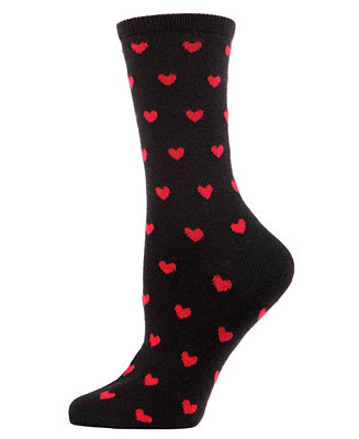 MeMoi Hearts Cashmere Women's Crew Socks - Macy's