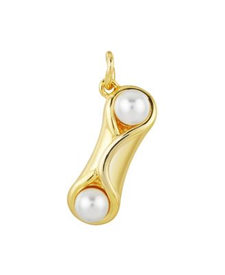 Unwritten - Gold-Flash Plated Imitation Pearl Cannoli Charm