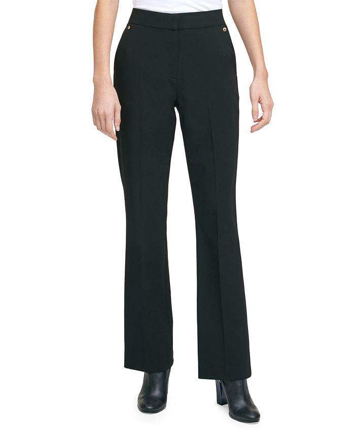 Calvin Klein Straight-Leg Pull-On Pants & Reviews - Pants & Capris - Women - Macy's