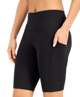 Women's Compression High-Rise 10"  Bike Shorts, Created for Macy's