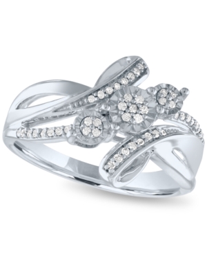 image of Diamond Statement Ring (1/5 ct. t.w.) in Sterling Silver