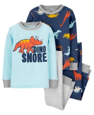 Carter's - Carters Baby Boy 4-Piece Dino Snore 100% Snug Fit Cotton PJs