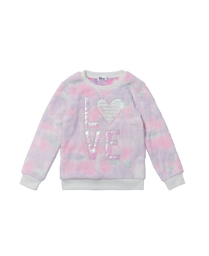 image of Epic Threads Little Girls Long Sleeve All Over Print Minky Pullover