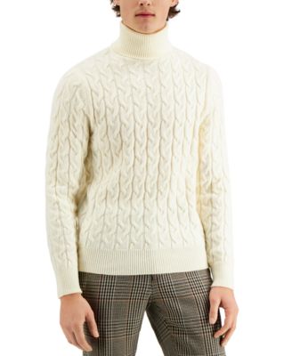 chunky cable turtleneck sweater