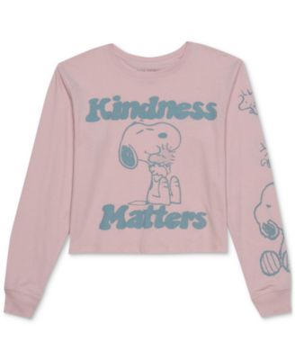 Peanuts - Juniors' Kindness Matters Long-Sleeve T-Shirt