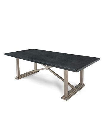 Furniture - Grayson Rectangular Aluminum Top Outdoor Dining Table
