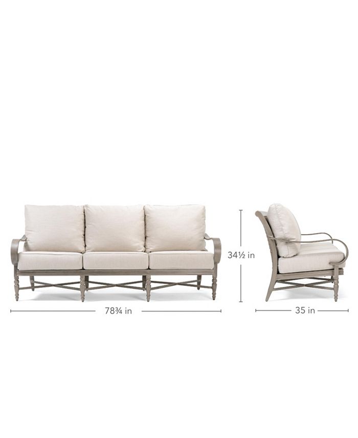 Furniture CLOSEOUT! Winston Grayson Wicker Outdoor Sofa with Outdura