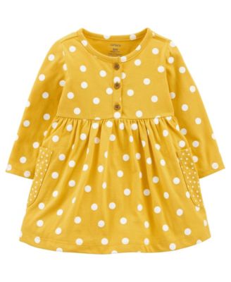 Carter's - Carters Baby  Girl Polka Dot Jersey Dress