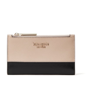 Kate Spade New York Spencer Small Leather Bifold Wallet In Warm Beige