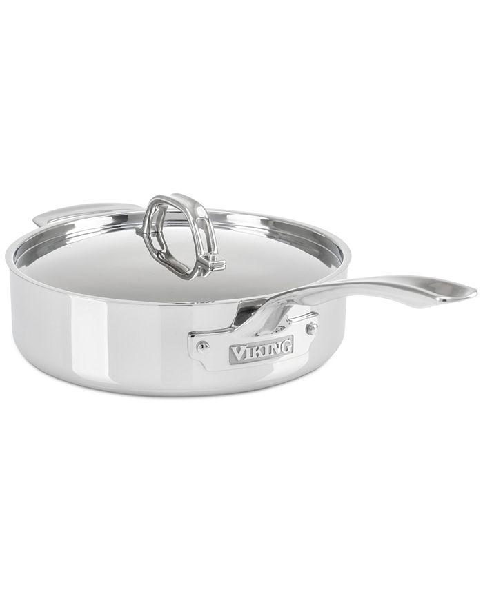 D3 Stainless 3-ply Stainless Steel Saute Pan, 4 quart