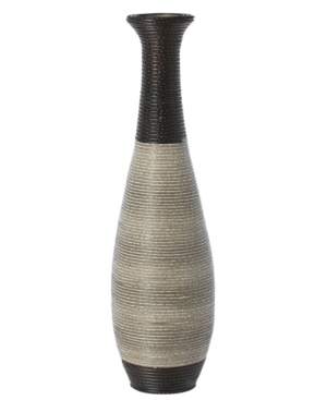 Uniquewise Tall Trumpet Design Decorative Artificial Rattan Wire Pattern Floor Vase In Multi