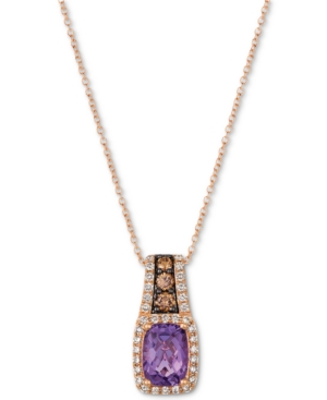 image of Le Vian Amethyst (1-1/4 ct. t.w.) & Diamond (3/8 ct. t.w.) 18