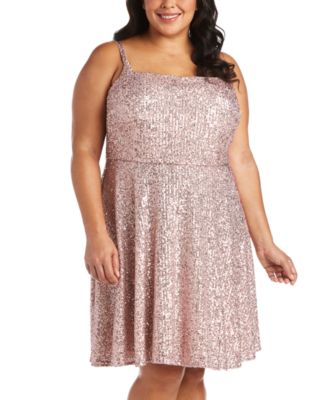 Morgan & Company - Trendy Plus Size Sequinned Skater Dress