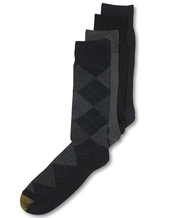 Gold Toe Men's Socks, Dress Argyle 4 Pack, Created for Macy's Macy's