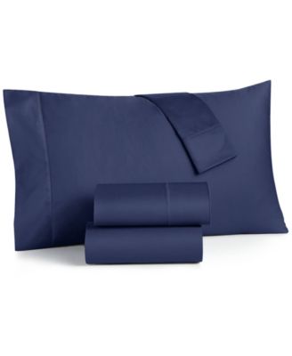 Solid 550 Thread Count 100% Cotton 4-Pc. Sheet Set, Queen, Exclusively at Macy’s