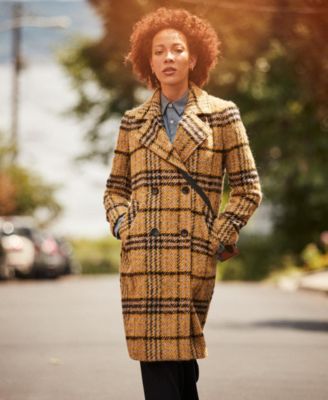 【未使用】tweed plaid middle coat Sサイズ tweed plaid middle coat /2color un1492 | Until.