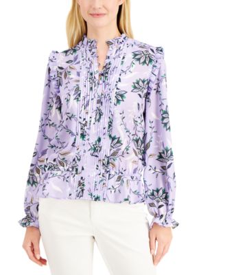 macy's purple blouses