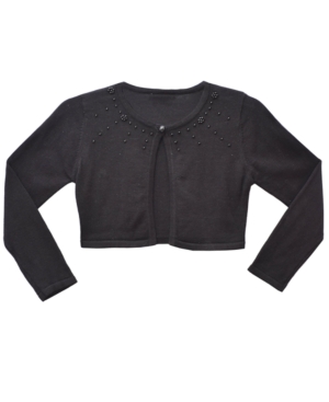 image of Bonnie Jean Little Girl Long Sleeve Embellished Fly Away Cardigan
