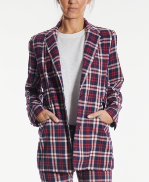Oat Oversized Plaid Blazer