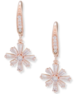 image of Anne Klein Baguette Cluster Drop Earrings