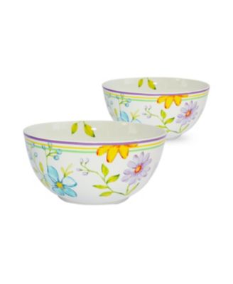 Euro Ceramica - Charlotte 9" Serving Bowl Set of Two