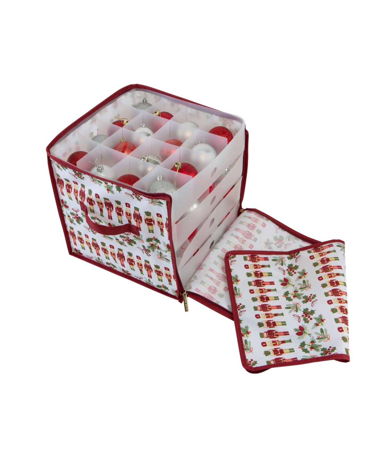 Laura Ashley Print Design 64 Count Stackable Christmas Ornament Storage Box