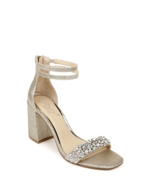 image of Jewel Badgley Mischka Women-s Natala Block Heel Evening Sandal Women-s Shoes