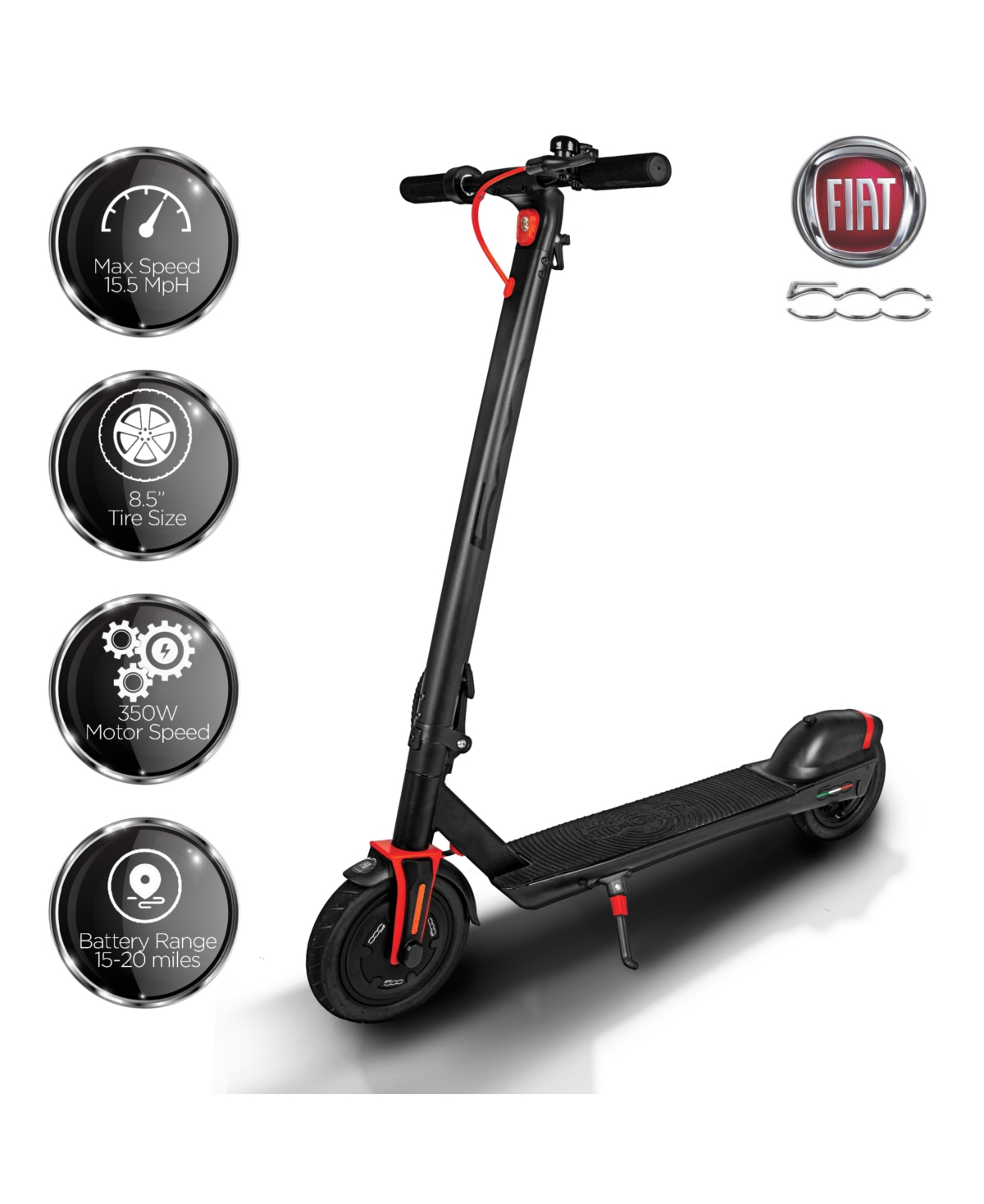 Fiat Folding Electric Scooter In Black
