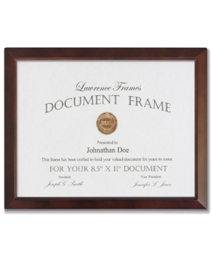 Lawrence Frames Walnut Wood Document Picture Frame In Brown