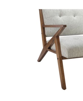 Rocket Upholstered Angled Wood Frame Arm Chair