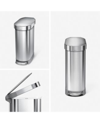 45 Liter Slim Kitchen Trash Can with Liner Pocket